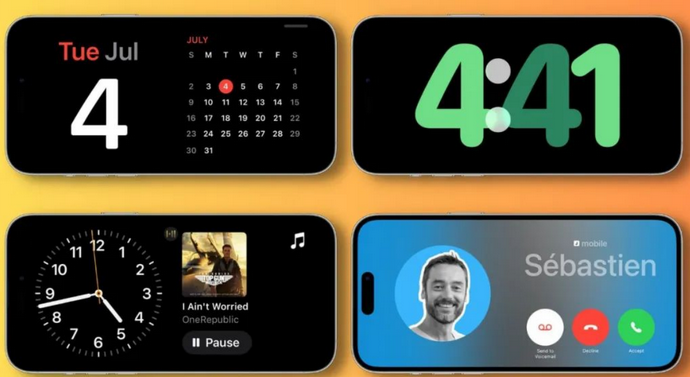 中方苹果手机维修分享iOS17横屏充电待机显示有什么好处 