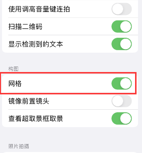 中方苹果手机维修网点分享iPhone如何开启九宫格构图功能